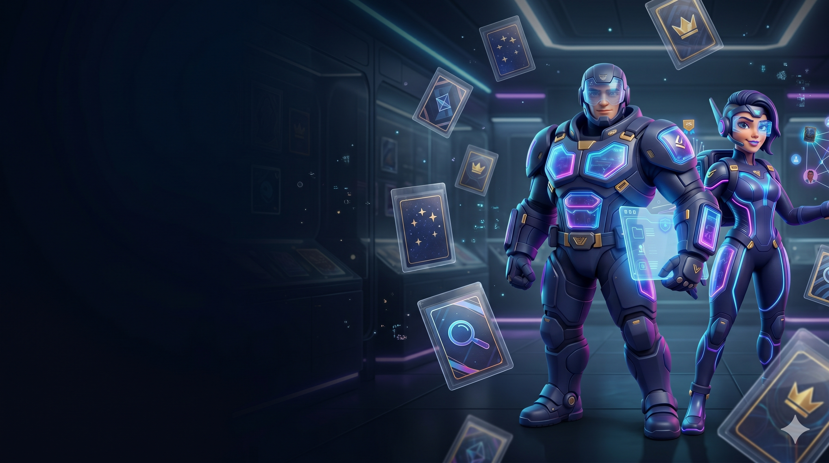Personagens do Colex em um universo digital de colecionadores